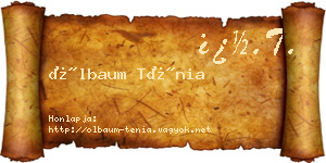 Ölbaum Ténia névjegykártya